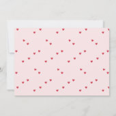 Little Sweetheart Valentine Bow 1st Birthday Photo 招待状 (裏面)