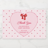 Little Sweetheart Valentine Coquette スパークリングワインラベル (シングルラベル)