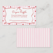 Little Sweetheart Valentine Diaper Raffle Baby  エンクロージャーカード (正面/裏面)