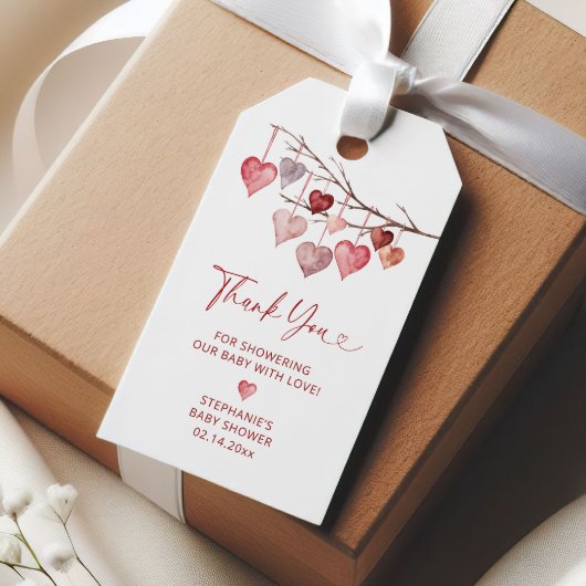 Little Sweetheart Valentinesベビーシャワー ギフトタグ