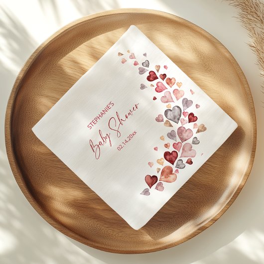 Little Sweetheart Valentinesベビーシャワー スタンダードカクテルナプキン