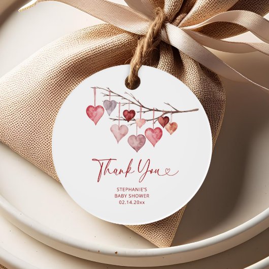 Little Sweetheart Valentinesベビーシャワー フェイバータグ