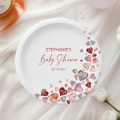 Little Sweetheart Valentinesベビーシャワー ペーパープレート