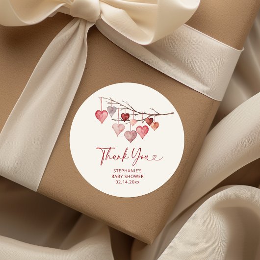 Little Sweetheart Valentinesベビーシャワー ラウンドシール