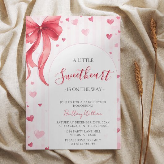 Little Sweetheart Valentines バレンタイン ベビーシャワー 招待状