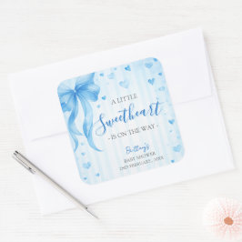 Little Sweetheart Valentines Baby Shower  スクエアシール