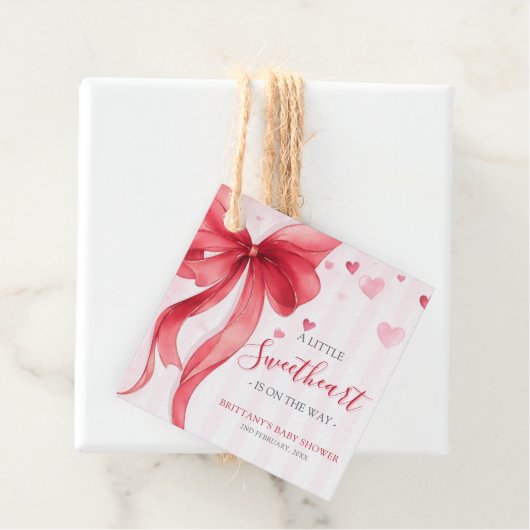 Little Sweetheart Valentines Baby Shower  フェイバータグ (インサイチュ)