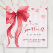 Little Sweetheart Valentines Baby Shower  フェイバータグ (正面)