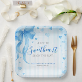 Little Sweetheart Valentines Baby Shower  ペーパープレート