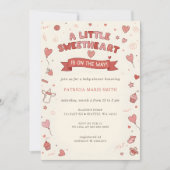 Little Sweetheart Valentines Baby Shower 招待状 (正面)