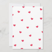 Little Sweetheart Valentines Baby Shower 招待状 (裏面)