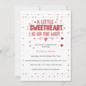 Little Sweetheart Valentines Baby Shower 招待状 (正面)