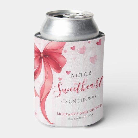 Little Sweetheart Valentines Baby Shower 缶クーラー (缶正面)
