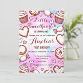 Little Sweetheart Valentines Birthday Invitation シーズンカード (スタンド正面)