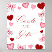Little Sweetheart Valentines Cards And Gifts Sign ポスター (正面)