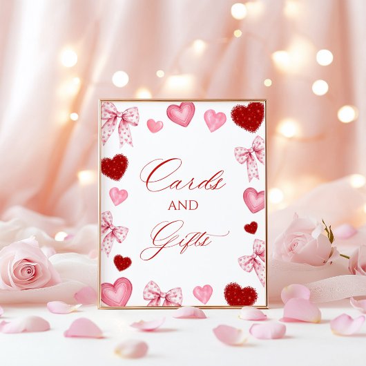 Little Sweetheart Valentines Cards And Gifts Sign ポスター