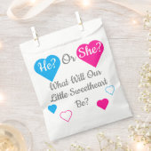 Little Sweetheart Valentine's Dayジェンダー・リビール フェイバーバッグ (クリップ留めされた状態)