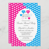 Little Sweetheart Valentine's Dayジェンダー・リビール 招待状 (正面/裏面)