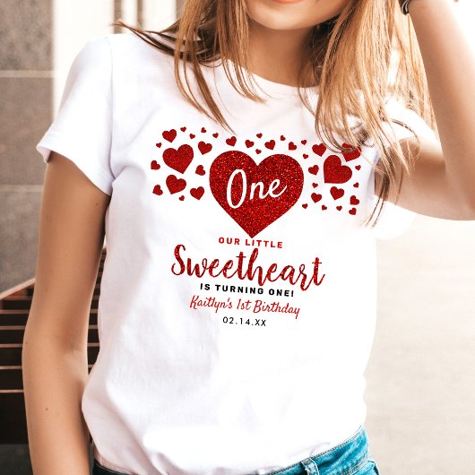 Little Sweetheart Valentine's Day Any Age Birthday Tシャツ