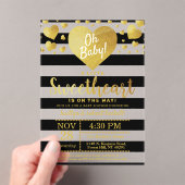 Little Sweetheart Valentine's Day Baby Shower アクリル招待状 (インサイチュ (ポータブル))