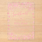 Little Sweetheart Valentine's Day Baby Shower アクリル招待状 (正面)