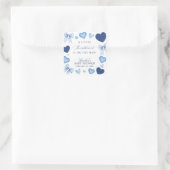 Little Sweetheart Valentines Day Baby Shower スクエアシール (バッグ)