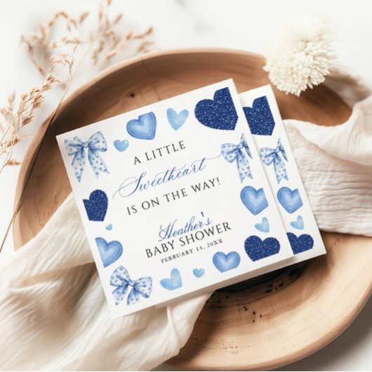 Little Sweetheart Valentines Day Baby Shower スタンダードカクテルナプキン