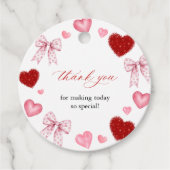 Little Sweetheart Valentines Day Baby Shower フェイバータグ (正面)