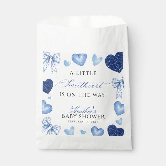 Little Sweetheart Valentines Day Baby Shower フェイバーバッグ (正面)