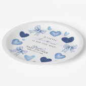 Little Sweetheart Valentines Day Baby Shower ペーパープレート (アングル)