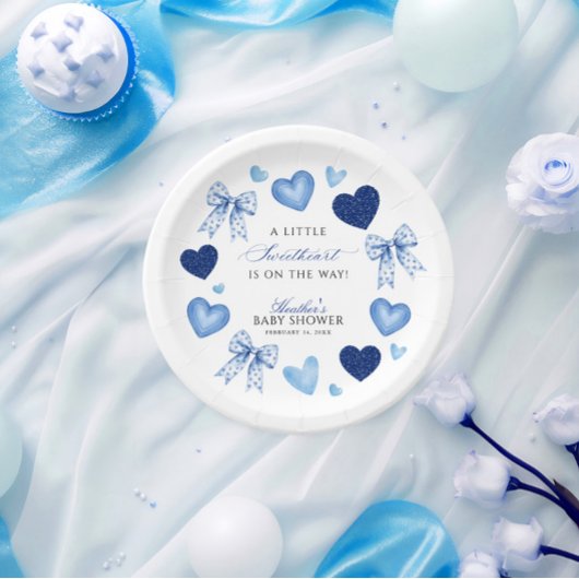 Little Sweetheart Valentines Day Baby Shower ペーパープレート