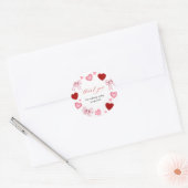 Little Sweetheart Valentines Day Baby Shower ラウンドシール (封筒)