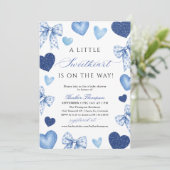 Little Sweetheart Valentines Day Baby Shower 招待状 (スタンド正面)