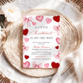 Little Sweetheart Valentines Day Baby Shower 招待状