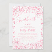 Little Sweetheart Valentine's Day Baby Shower 招待状 (正面)