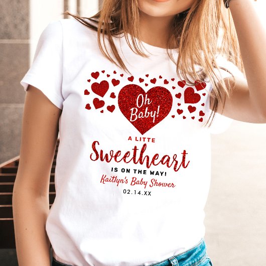 Little Sweetheart Valentine's Day Baby Shower Tシャツ