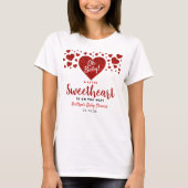 Little Sweetheart Valentine's Day Baby Shower Tシャツ (正面)