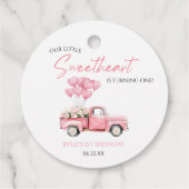 Little Sweetheart Valentine's Day Birthday Party フェイバータグ (裏面)