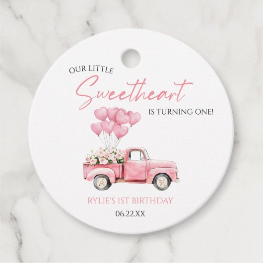 Little Sweetheart Valentine's Day Birthday Party フェイバータグ (正面)