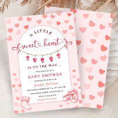 Little Sweetheart Valentine's Day Girl Baby Shower 招待状