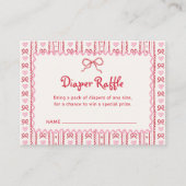 Little Sweetheart Valentines Diaper Raffle Card エンクロージャーカード (正面)