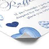 Little Sweetheart Valentines Diaper Raffle Sign ポスター (角)