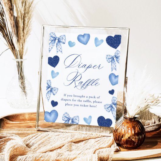 Little Sweetheart Valentines Diaper Raffle Sign ポスター