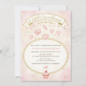 Little Sweetheart Valentines Girl Baby Shower 招待状 (正面)