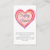 Little Sweetheart Water Color Displayベビーシャワー エンクロージャーカード (正面)