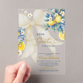 Little Sweetie Mediterranean Citrus Baby Shower アクリル招待状 (インサイチュ (ポータブル))