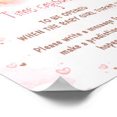 Little Sweetie Pink Baby Shower Game Time Capsule  ポスター (角)