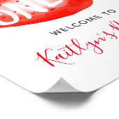 Little Sweetie Strawberry 1st Birthday Welcome ポスター (角)