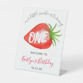 Little Sweetie Strawberry 1st Birthday Welcome 台座サイン (正面)