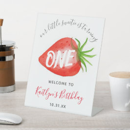 Little Sweetie Strawberry 1st Birthday Welcome 台座サイン